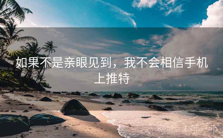 如果不是亲眼见到，我不会相信手机上推特